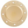 Sale Sous assiette décoration doré bordure étoiles Vaisselle Et Accessoires De Table