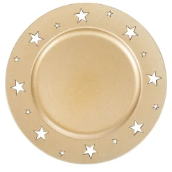 Sale Sous assiette décoration doré bordure étoiles Vaisselle Et Accessoires De Table