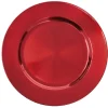 Sous assiette en plastique uni rouge|Gifi