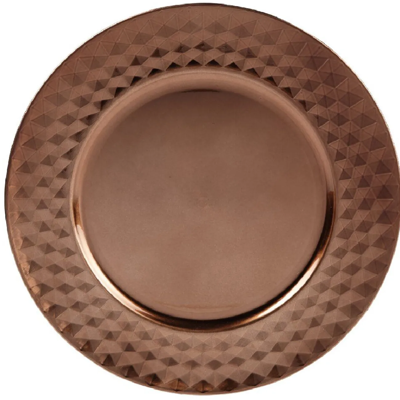 Sale Sous assiette plastique cuivré effet diamant Vaisselle Et Accessoires De Table