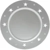 Sous assiette plastique motif étoile argenté|Gifi
