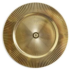 Sous assiette rond strié jaune doré Ø33cm Vaisselle Et Accessoires De Table