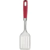 Sale Spatule ajourée en inox avec manche en polypropylène rouge Préparation Culinaire