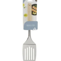 Hot Spatule ajourée en inox avec manche en bois Préparation Culinaire