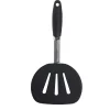 Hot Spatule ajourée en inox et silicone noir Préparation Culinaire