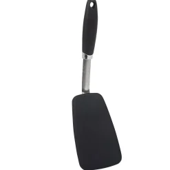 Sale Spatule de cuisine en inox et silicone noir Préparation Culinaire