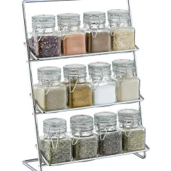 Support à épices en métal avec 12 bocaux|Gifi Outlet