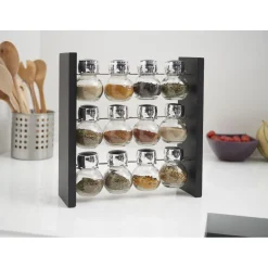 Outlet Support et 12 pots à épices Vaisselle Et Accessoires De Table
