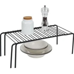 Sale Support extensible en métal noir - L.43/69xl.20xH.14,5cm Rangement De Cuisine