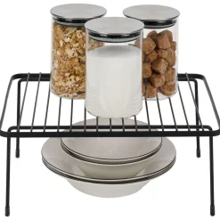 Sale Support extensible en métal noir - L.43/69xl.20xH.14,5cm Rangement De Cuisine