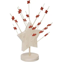 Support forme étoile bois avec 25 piques apéritif|Gifi New