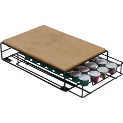Discount Support machine à café avec tiroir à capsules 21x31xH7,5cm Rangement De Cuisine