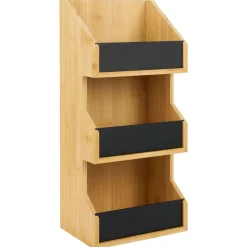 Hot Étagère 3 niveaux bambou naturel 40x18xH13cm Rangement De Cuisine