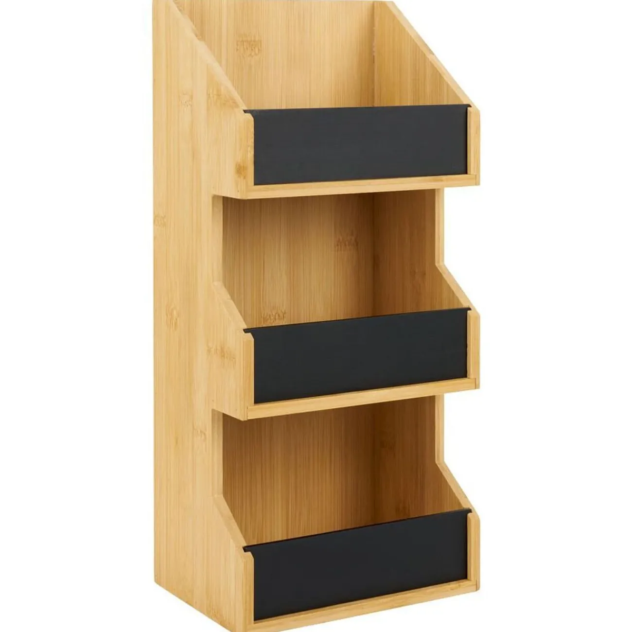 Hot Étagère 3 niveaux bambou naturel 40x18xH13cm Rangement De Cuisine