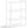 Clearance Étagère à poser 3 niveaux plastique transparent 32,5x18xH.33,5cm Rangement De Cuisine