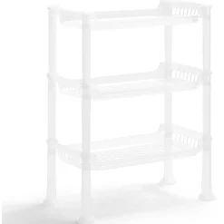Clearance Étagère à poser 3 niveaux plastique transparent 32,5x18xH.33,5cm Rangement De Cuisine