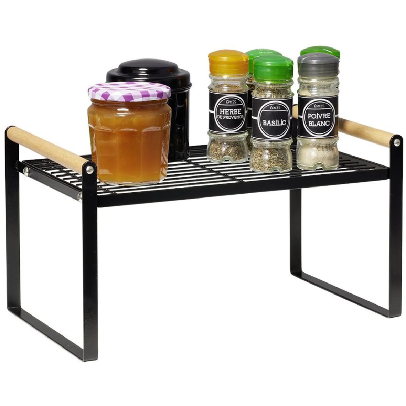 New Étagère à poser métal et bois 35,5x19,5xH19,5cm Rangement De Cuisine