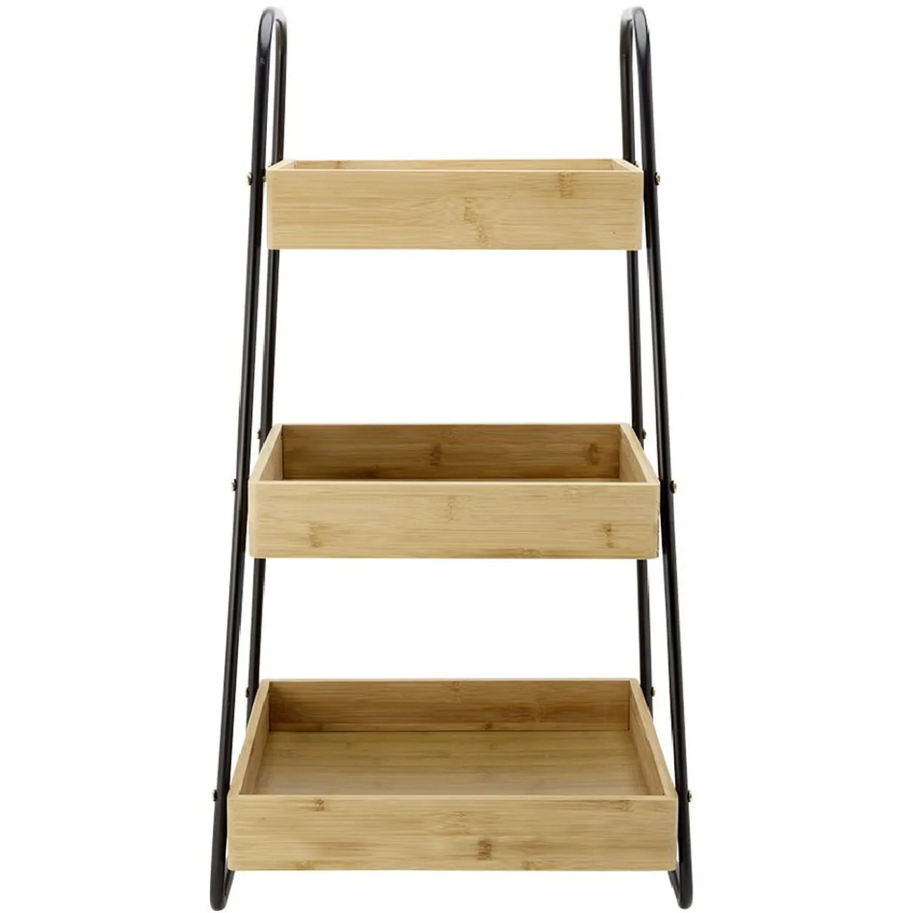 Online Étagère de cuisine 3 niveaux noir naturel Rangement De Cuisine