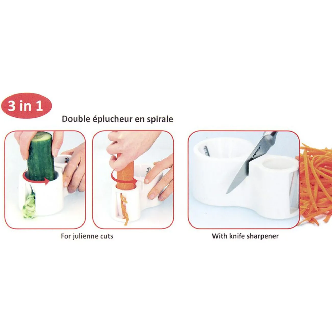 Discount Taille légume spirale en inox Préparation Culinaire