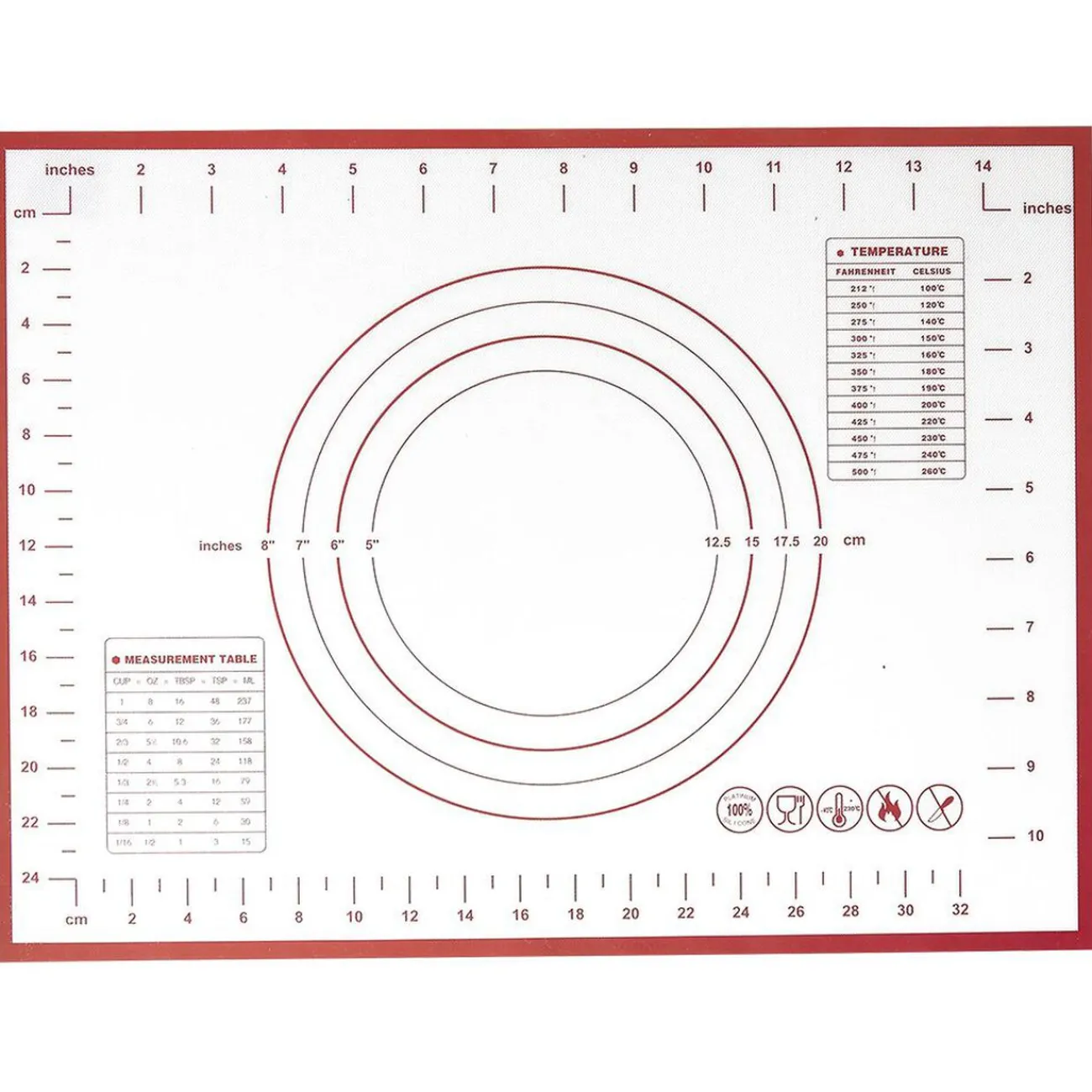 Clearance Tapis à pâtisserie en silicone Préparation Culinaire