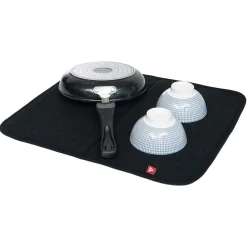 Outlet Tapis égouttoir noir pour évier 45x39cm Rangement De Cuisine