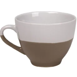 Tasse à café bicolore taupe et blanc|Gifi Discount