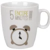 Tasse à café blanc motif réveil|Gifi Sale