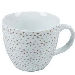 Tasse à café blanche à motif taupe|Gifi