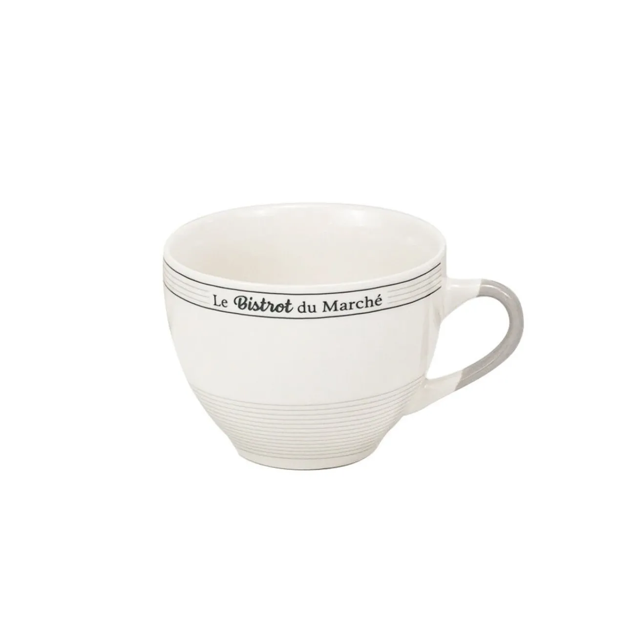 Tasse à café en porcelaine design Bistrot du Marché 22 cl|Gifi Outlet
