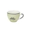 Tasse à café en porcelaine vert avec inscription "Good Morning" 22 cl|Gifi Discount
