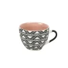 Tasse à café en porcelaine motif graphique noir blanc 22 cl|Gifi Sale