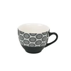 Tasse à café en porcelaine motif rosace noir blanc 22 cl|Gifi Hot
