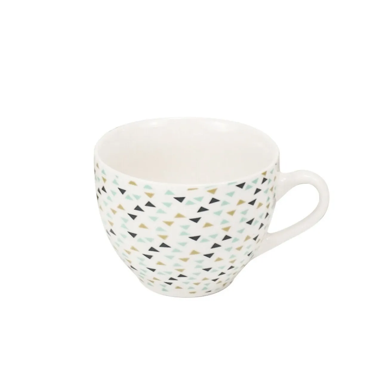 Tasse à café en porcelaine motif triangle multicolore 22 cl|Gifi Clearance