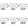 Tasse à café en verre et métal x 6|Gifi New
