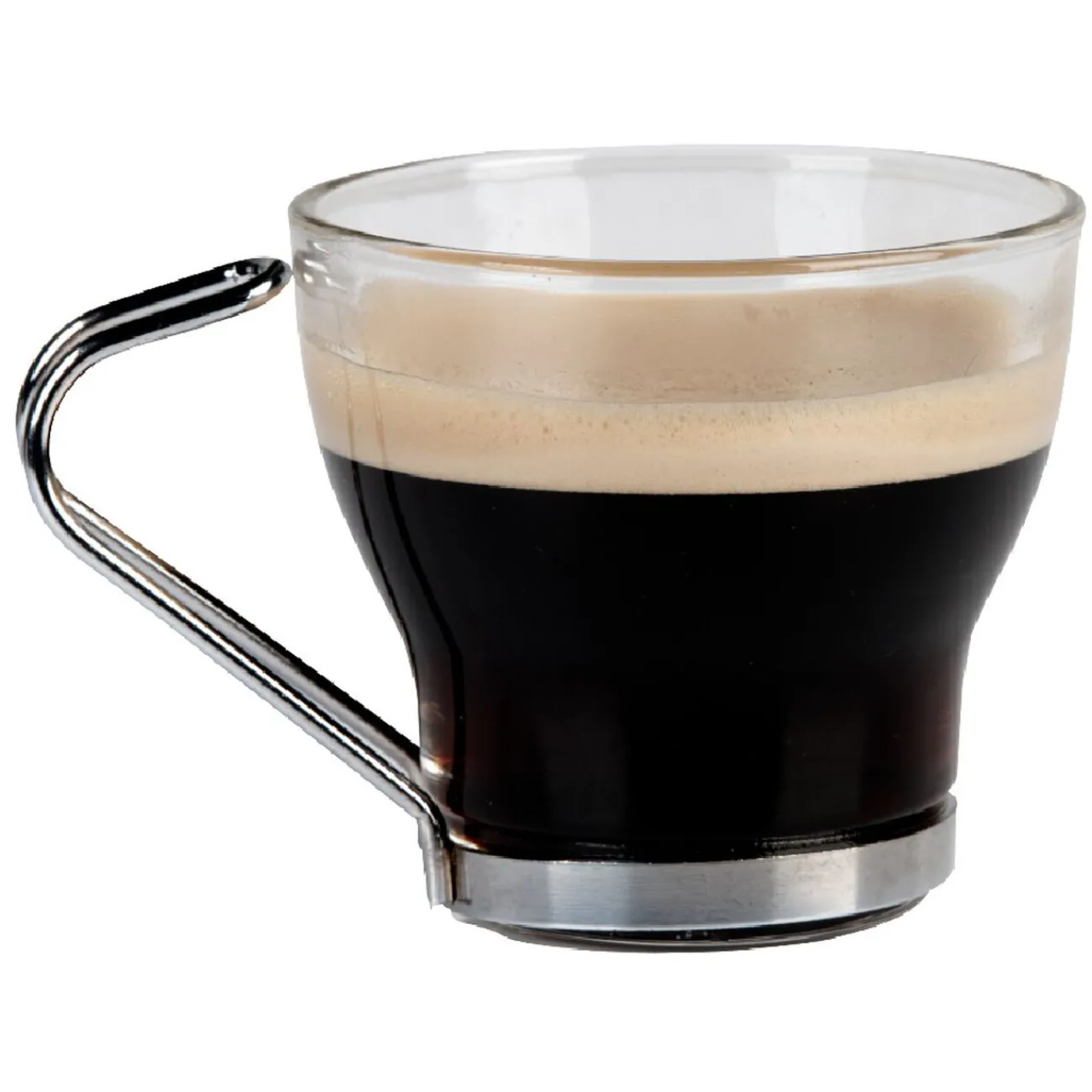 Tasse à café en verre et métal x 6|Gifi New