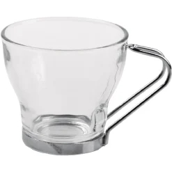 Tasse à café en verre et métal x 6|Gifi New