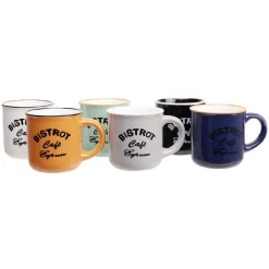 Tasse à café expresso multicolore Bistrot x6|Gifi