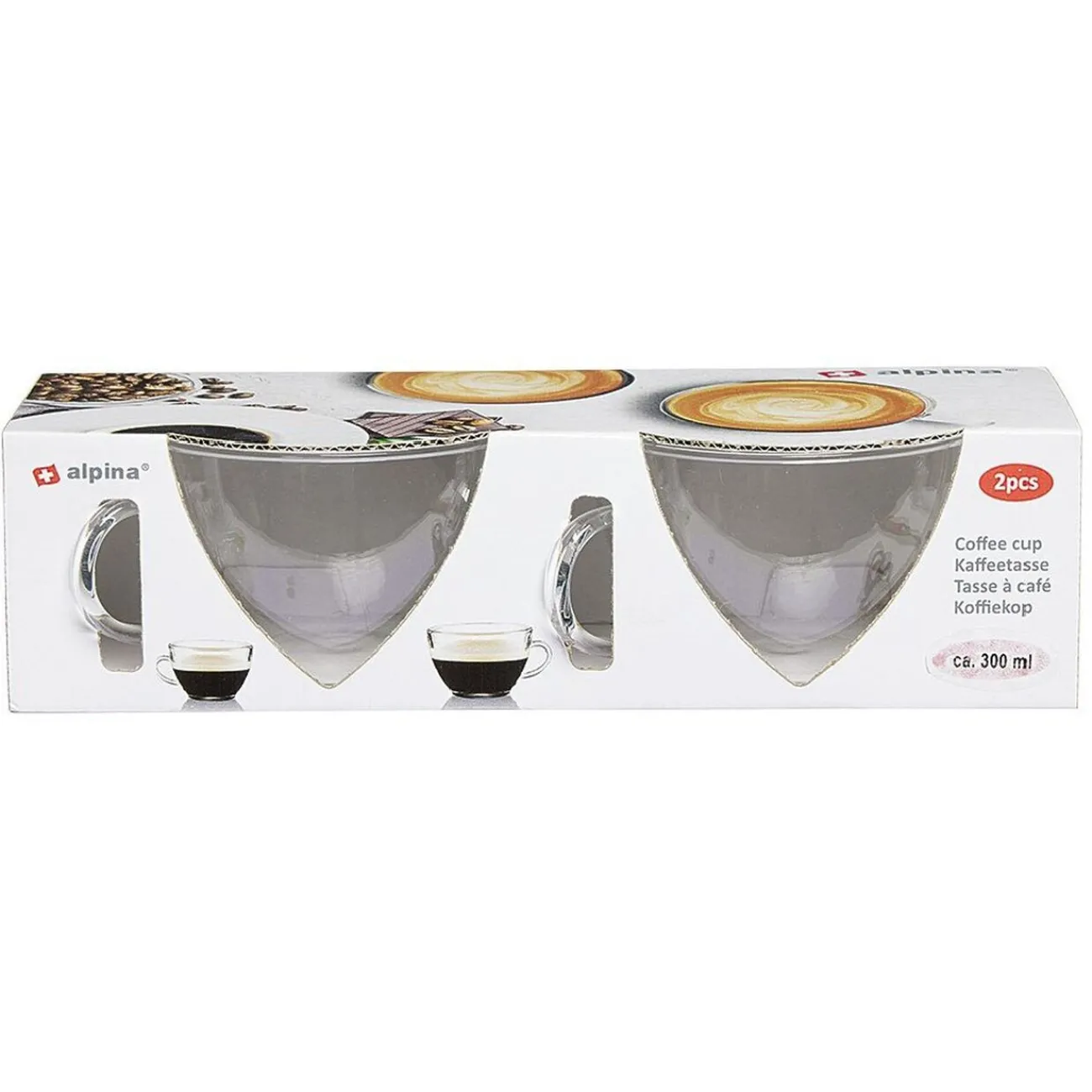 Tasse à café transparent Alpina x2|Gifi Online