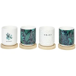 Tasse à expresso avec sous tasse bambou x4|Gifi New