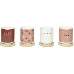 Tasse à expresso avec sous tasse bambou x4|Gifi New