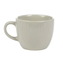 Tasse à expresso en faïence 10 cl lin et rainures verticales relief|Gifi Outlet