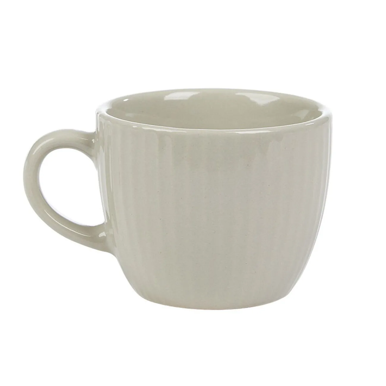 Tasse à expresso en faïence 10 cl lin et rainures verticales relief|Gifi Outlet