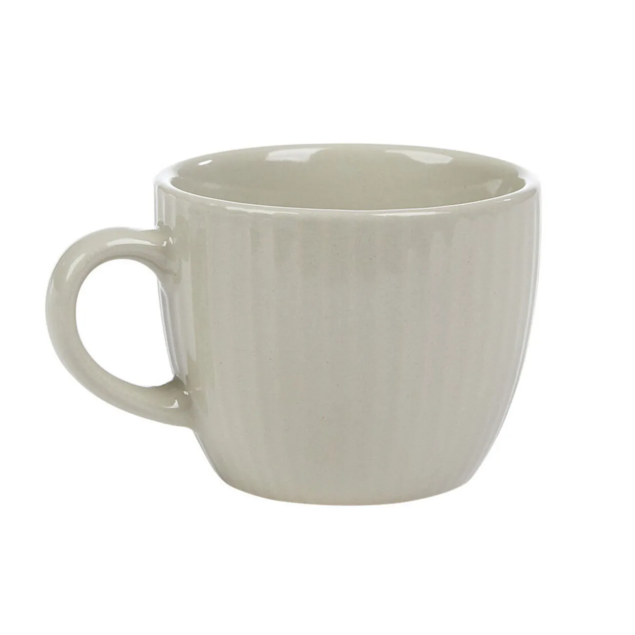 Tasse à expresso en faïence 10 cl lin et rainures verticales relief|Gifi Outlet