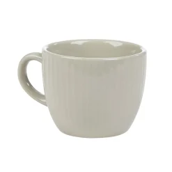 Tasse à expresso en faïence 10 cl lin et rainures verticales relief|Gifi Outlet