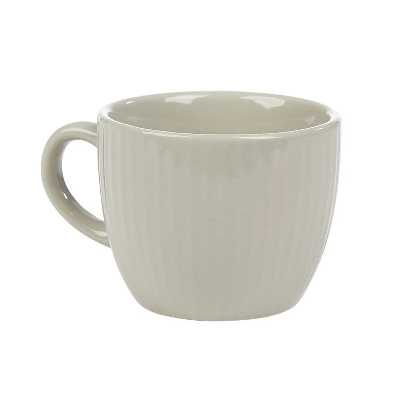 Tasse à expresso en faïence 10 cl lin et rainures verticales relief|Gifi Outlet