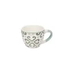 Tasse à expresso en porcelaine motif Carreau de ciment gris 9 cl|Gifi Outlet