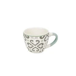 Tasse à expresso en porcelaine motif Carreau de ciment gris 9 cl|Gifi Outlet