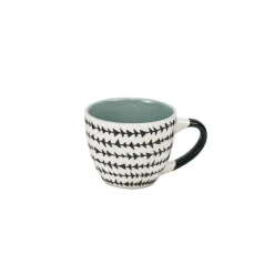 Tasse à expresso porcelaine motif graphique noir blanc 9 cl|Gifi Sale