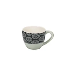Tasse à expresso porcelaine motif rosace noir blanc 9 cl|Gifi Clearance