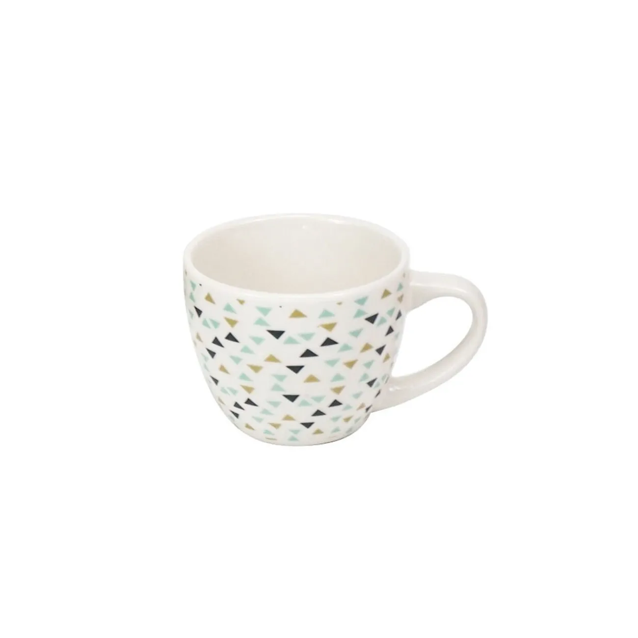 Tasse à expresso porcelaine motif triangle multicolore 9 cl|Gifi New
